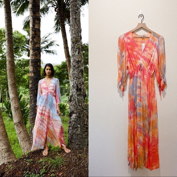 Young fabulous & broke meadow tie dye maxi dress - Picture 1 of 11